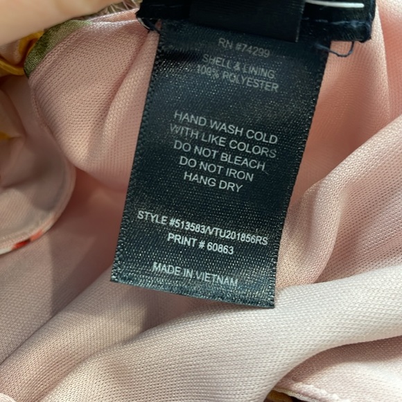 Kate & Lily Petite Floral Ruffles Sleeveless Halter Pink Roses Dress Size 10P - Picture 16 of 16